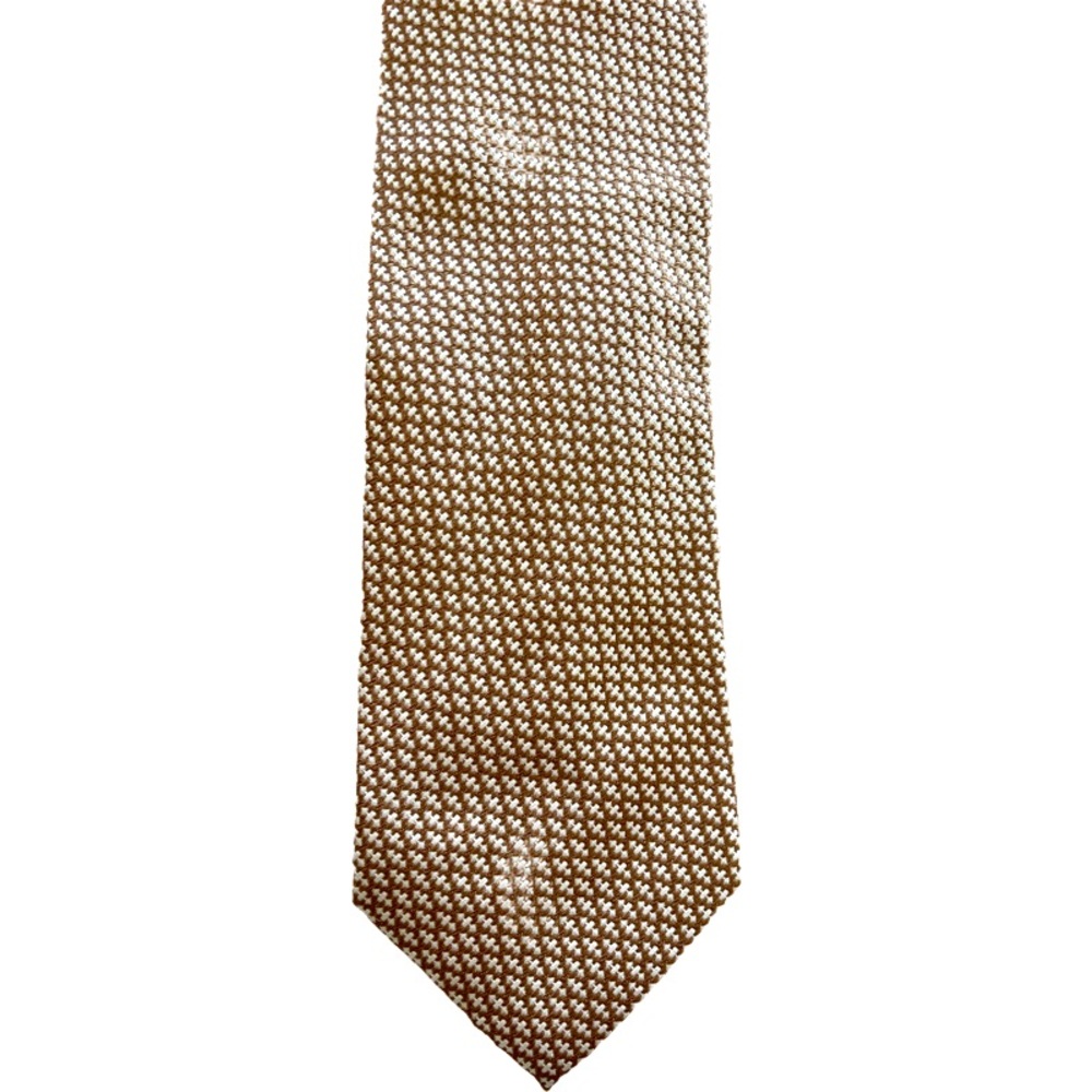Fabio Feretti Silk Tie. Cream/Tan Tie.